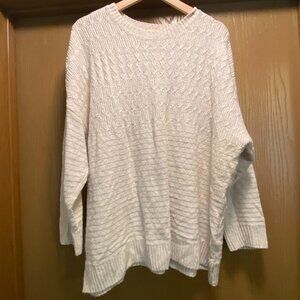 Women's Cream‎ Sweater Size 2XL Cotton-blend Light Academia Gilmore Girls